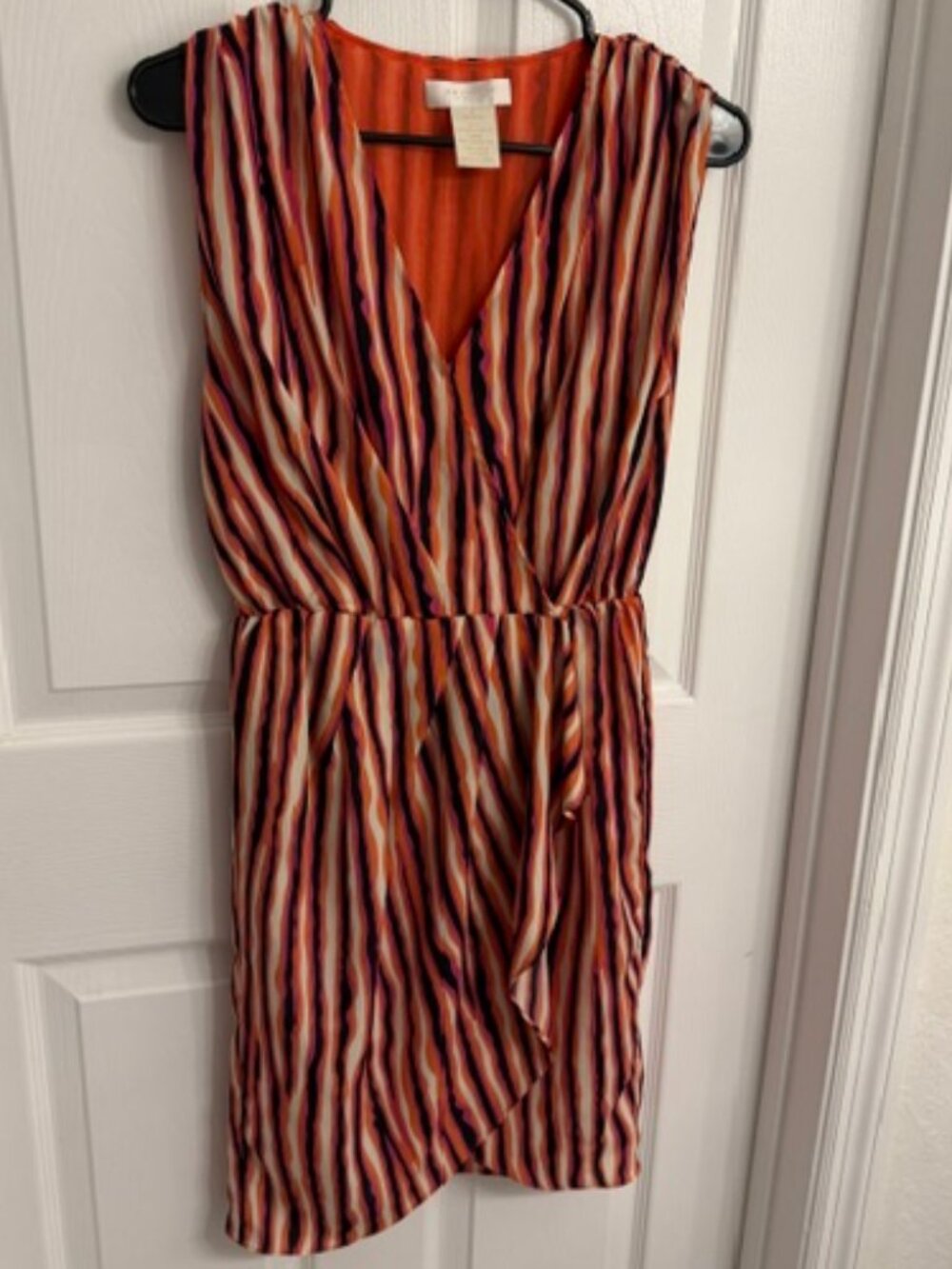 MM Couture Stripes Sheath Sleeveless Dress Size S
